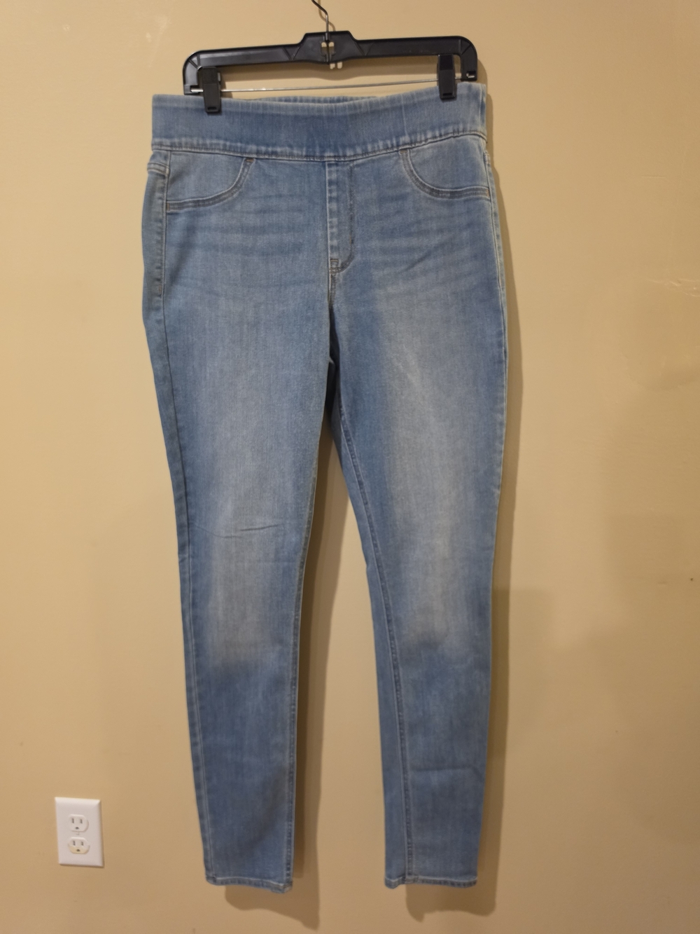 Old Navy Light Blue Mid-Rise Rockstar Super Skinny Jeggings